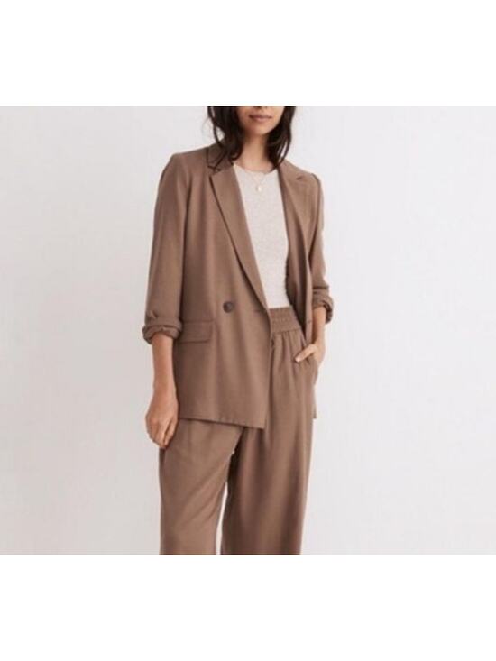 Madewell Jackets & Blazers - Madewell Drapeweave Caldwell Tan Blazer Jacket 3x